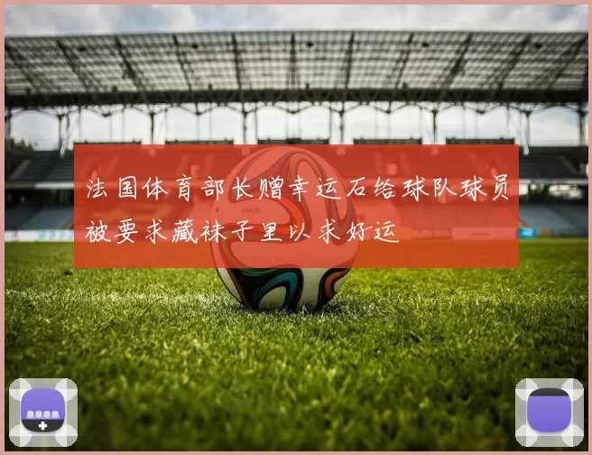 法国体育部长赠幸运石给球队球员被要求藏袜子里以求好运